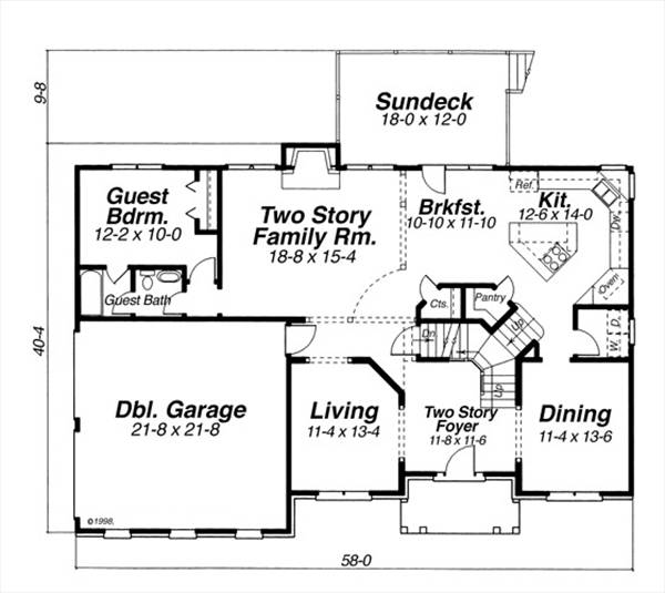 First Floor image of AZALEA-A House Plan